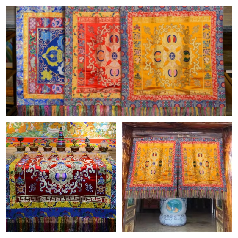 Home Decor Curtain - Nappes brodées à la main pour