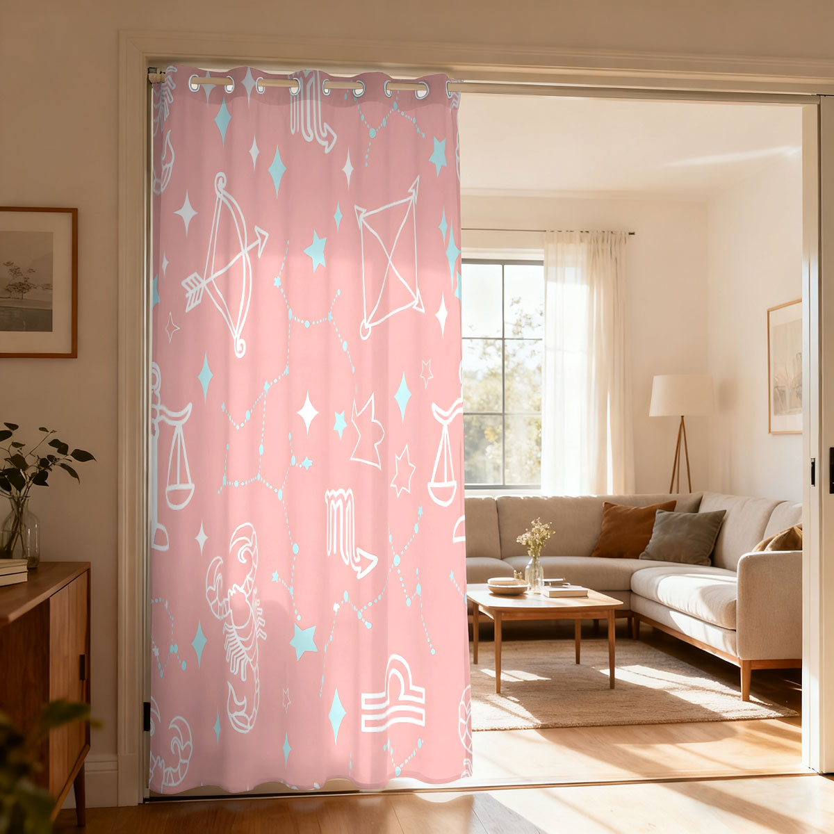 Home Decor Curtain - 1 rideau à boucle unique imprimé