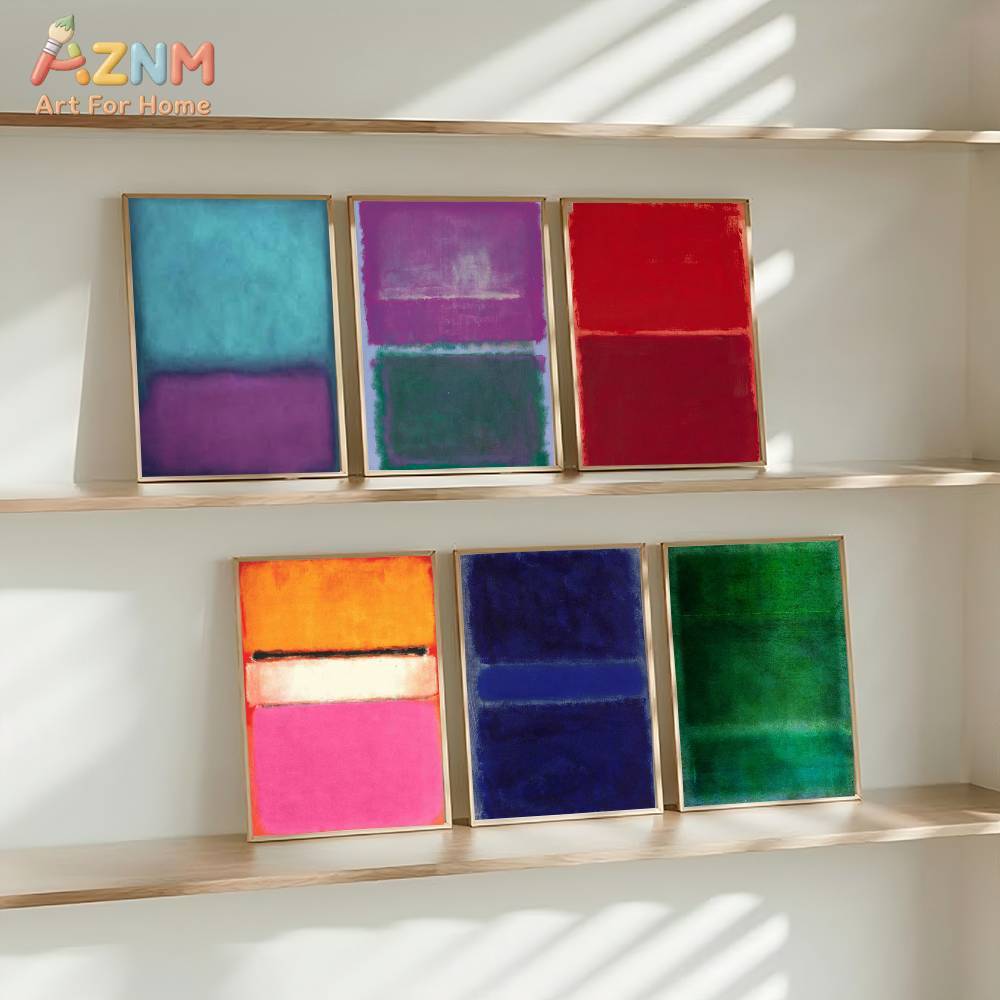 Geometric Wall Art - AZNM Impression sur toile abstraite style