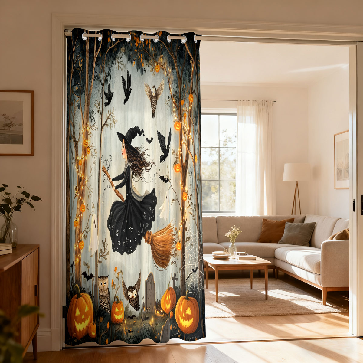 Home Decor Curtain - Rideau à boucle unique avec imprimé