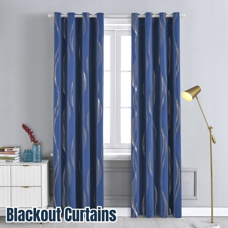 Home Decor Curtain - Rideaux occultants noirs pour fenêtre de