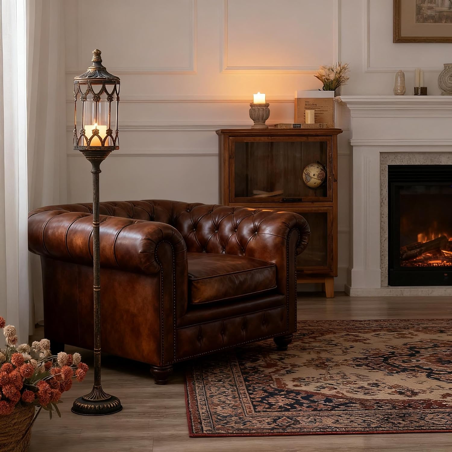 Flooring Home Decor - Candélabre de sol vintage en métal