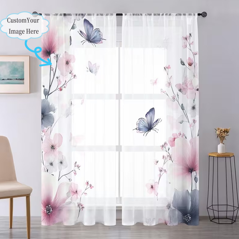 Rideaux transparents plats 2D  - Home Decor Curtain avis et prix