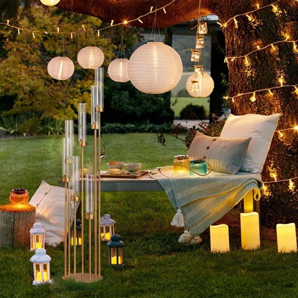 Porte-bougies de sol dorés de  - Flooring Home Decor avis et prix