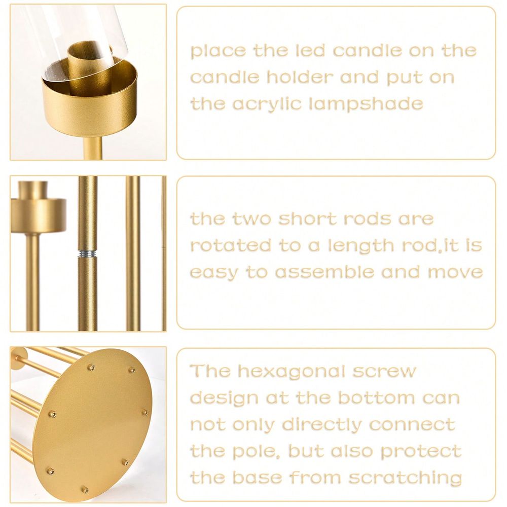 Porte-bougies de sol dorés de  - Flooring Home Decor avis et prix