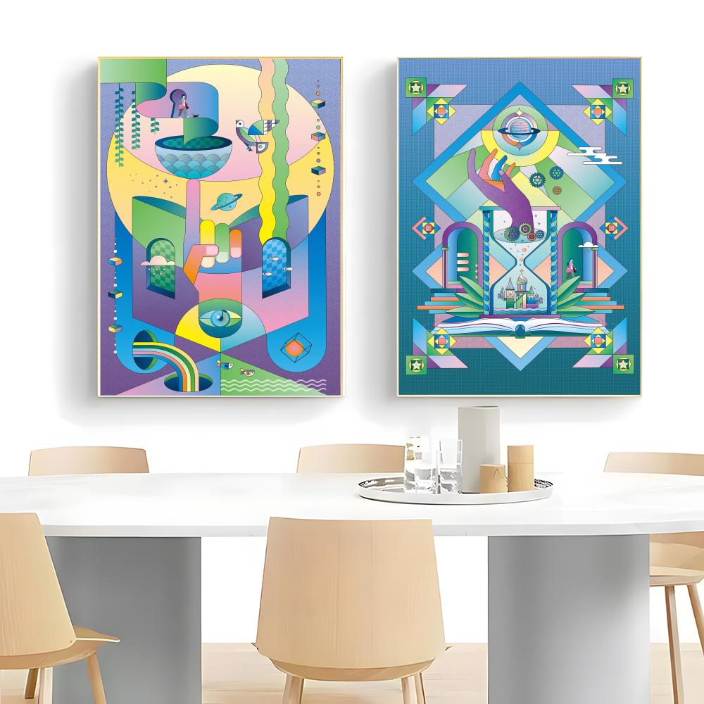 Affiche d'illustration géométr - Geometric Wall Art avis et prix