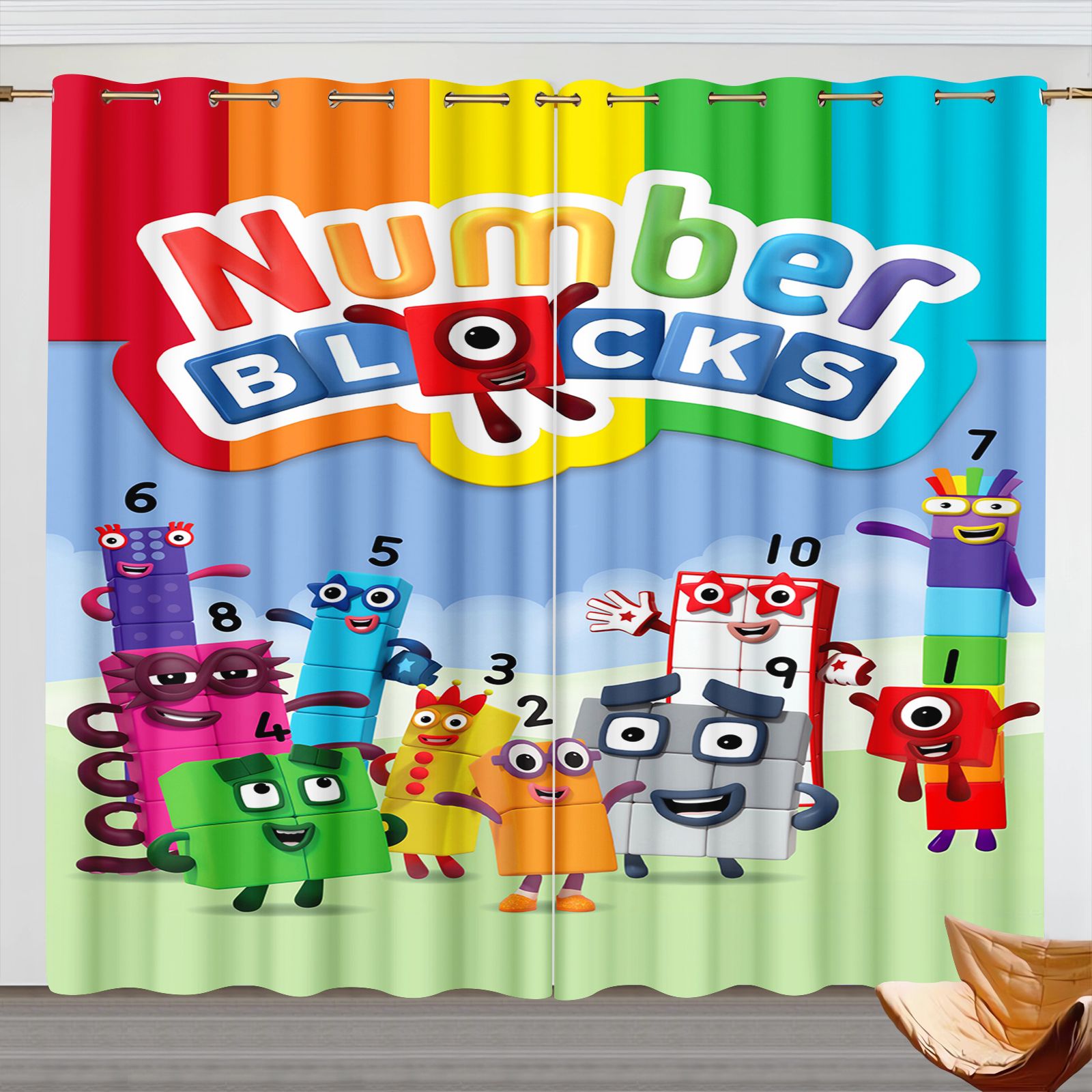 Rideaux de dessin animé Number - Home Decor Curtain avis et prix