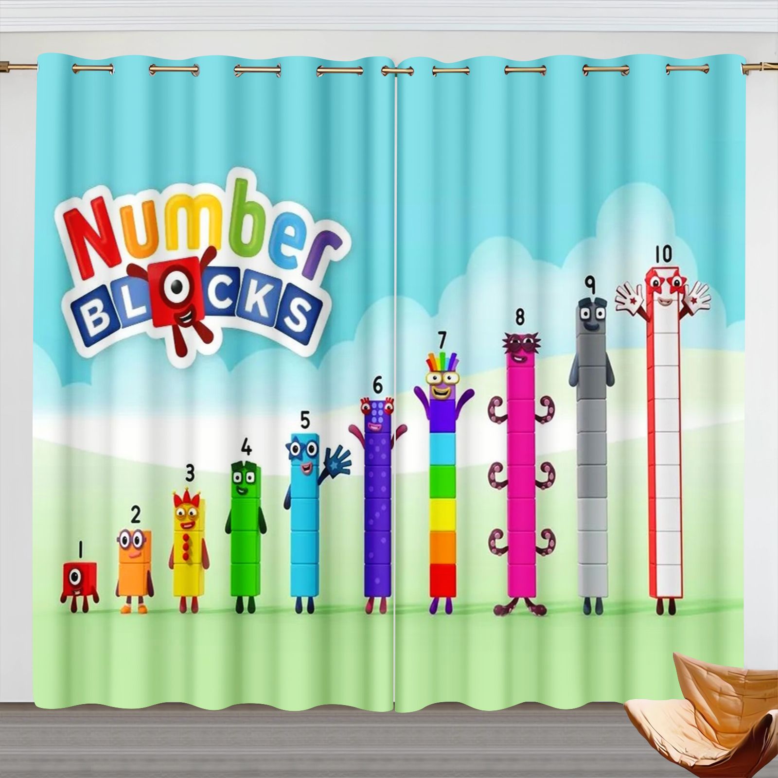 Rideaux de dessin animé Number - Home Decor Curtain avis et prix