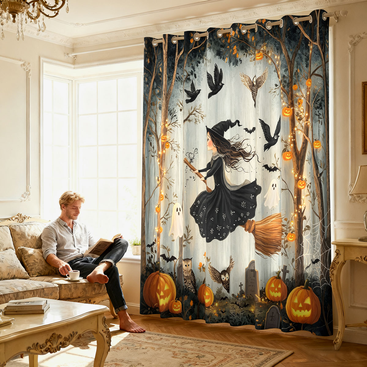 Rideau à boucle unique avec im - Home Decor Curtain avis et prix
