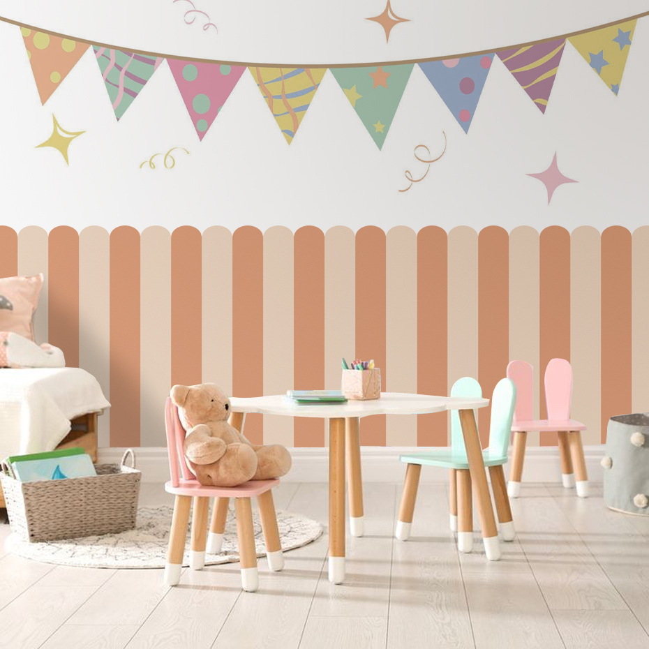 Papier peint en Arc à rayures  - Flooring Home Decor avis et prix